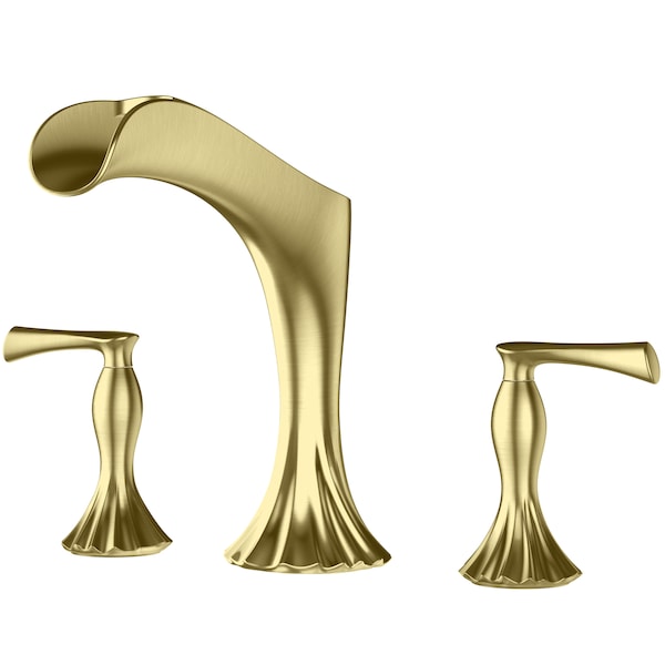 Tub Trim, 3, Deck, Brushed Gold